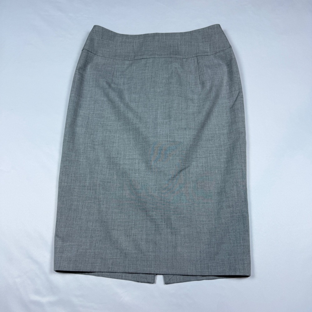 Mossimo Pencil Skirt Womens 4 Gray Stretch Lined Career Knee Length